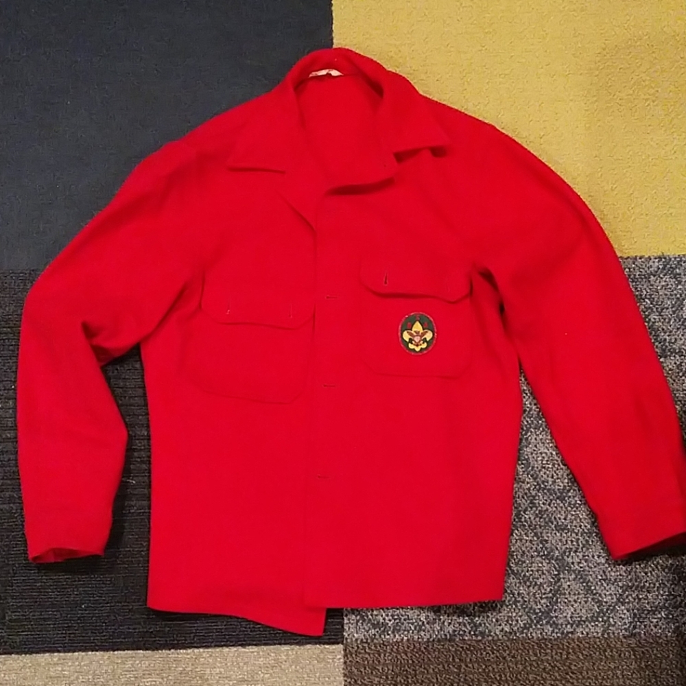 Boyscout red wool jacket - Large